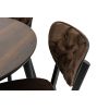 Set masa fixa t210, maro inchis, mdf, 104x104x75 cm cu 4 scaune c523, maro inchis
