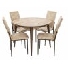 Set masa t210, mdf, maro deschis, 104x104x75 cm cu 4 scaune c669, maro deschis, 44x45x95 cm