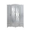 Dressing Nergis 4D alb cu oglinda, 160 x 220 cm