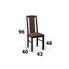 Set masa extensibila 120x150cm cu 4 scaune tapitate, mb-13 max5 si s-37 boss7 w15, wenge, lemn masiv, stofa