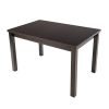 Set masa extensibila 120x150cm cu 6 scaune tapitate, mb-13 max5 si s-38 boss4 w15, wenge, lemn masiv, stofa