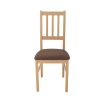 Set masa extensibila 140x180cm cu 4 scaune tapitate, mb-21 modena1 si s-38 boss10 s6, sonoma, lemn masiv de fag, stofa