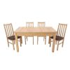 Set masa extensibila 140x180cm cu 4 scaune tapitate, mb-21 modena1 si s-38 boss10 s6, sonoma, lemn masiv de fag, stofa