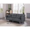 Canapea extensibila Eva, material textil, gri, 192x88x81 cm