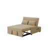 Canapea extensibila Cora, material textil, maro, 120x117x94 cm