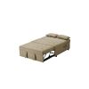Canapea extensibila Cora, material textil, maro, 120x117x94 cm