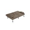 Canapea extensibila Petra, material textil, maro, 158x81x73 cm