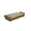Canapea extensibila Zuni, material textil, bej, 204x91x85 cm