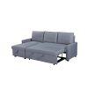 Coltar extensibil Ami, material textil, gri inchis, 203x130x88 cm