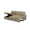 Coltar extensibil Ami, material textil, maro, 203x130x88 cm
