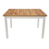 Set masa extensibila 120x150 cm cu 6 scaune tapitate, mb-13 max5 p si s-37 boss7 b 18a, wotan/bialy, lemn masiv de fag, stofa