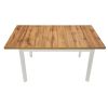 Set masa extensibila 120x150 cm cu 6 scaune tapitate, mb-13 max5 p si s-37 boss7 b 18a, wotan/bialy, lemn masiv de fag, stofa