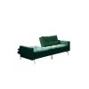 Canapea extensibila Zuni, material textil, verde, 204x91x85 cm