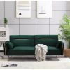 Canapea extensibila Andra, material textil, verde, 211x87x81 cm