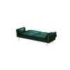 Canapea extensibila Andra, material textil, verde, 211x87x81 cm
