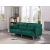 Canapea extensibila Eva, material textil, verde, 192x88x81 cm