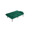 Canapea extensibila Petra, material textil, verde, 158x81x73 cm