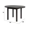 Masa living poli1 w, wenge, extensibila 100/130 cm, lemn masiv de fag/pal