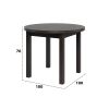 Masa living poli1 w, wenge, extensibila 100/130 cm, lemn masiv de fag/pal