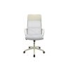 Scaun birou S-191, 116x45x49 cm, Alb, Material Textil