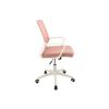 Scaun birou S-196, Roz, 100x44.5x48 cm, Material Textil