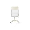 Scaun birou S-191, 116x45x49 cm, Alb, Material Textil