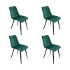Set 4 scaune bucatarie tapitat S-214, Stofa, Verde [CLONE]