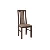 Set masa extensibila Ama 100x130 cm, lemn masiv, culoare nuc, blat din mdf cu 4 scaune tapitate S-37 Boss7 O2, stofa