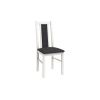 Set masa extensibila Kan 100x135 cm, lemn masiv, culoare alb, blat din mdf cu 4 scaune tapitate S-38 Boss14 B24B, stofa