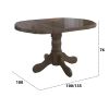 Set masa extensibila Kan 100x135 cm, lemn masiv, culoare nuc, blat din mdf cu 6 scaune tapitate S-37 Boss7 o2, stofa