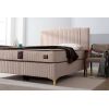 Pat Melia cu saltea 160 x 200 , tapitat, culoare cappucino