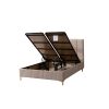 Pat Melia cu saltea 160 x 200 , tapitat, culoare cappucino