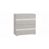 Comoda valentin, gri/alb, 4 sertare, 90x43x90 cm