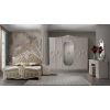 Dormitor Neli, crem, pat 160x200 cm, dulap cu 6 usi, comoda, 2 noptiere
