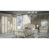 Dormitor Tolouse, bej, pat 160x200 cm, dulap cu 6 usi, 2 noptiere, comoda