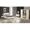 Dormitor Malta, alb, pat 160 x 200 cm, dulap cu 2 usi, 2 noptiere, comoda