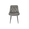 Set 2 Scaune Bucatarie Tapitat S-212, Stofa, Gri