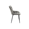 Set 2 Scaune Bucatarie Tapitat S-212, Stofa, Gri