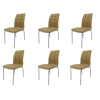 Set 6 scaune bucătărie s-02, culoare camel