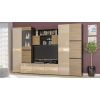 Bibliotecă living Glamour, 300 cm, Wenge/Cappuccino