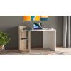 Birou Coral, alb / sonoma, pal, 122x56x75 cm