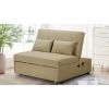Canapea extensibila Cora, material textil, maro, 120x117x94 cm