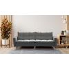 Canapea extensibila Zuni, material textil, gri, 204x91x85 cm