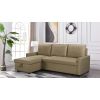 Coltar extensibil Ami, material textil, maro, 203x130x88 cm