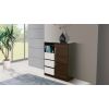 Comoda dome dy3, culoare wenge / alb, 85x105x42 cm