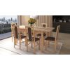 Set masa extensibila 140-180x80 cm cu 6 scaune tapitate, mb-21 modena1 si s-37 boss7 s6, sonoma, lemn masiv de fag, stofa