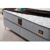 Pat Melia cu saltea 160 x 200 , tapitat, culoare gri deschis