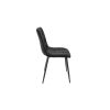 Set 4 scaune tapitate S-208, Stofa, Negru