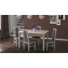 Set masa extensibila 120x150cm cu 4 scaune tapitate, mb-13 max5 si s-37 boss7 s11, sonoma, lemn masiv de fag, stofa