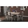 Set masa extensibila 120x150cm cu 4 scaune tapitate, mb-13 max5 si s-37 boss7 s6, sonoma, lemn masiv de fag, stofa
